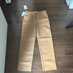 Aritzia Straight Leg Jeans in Camel